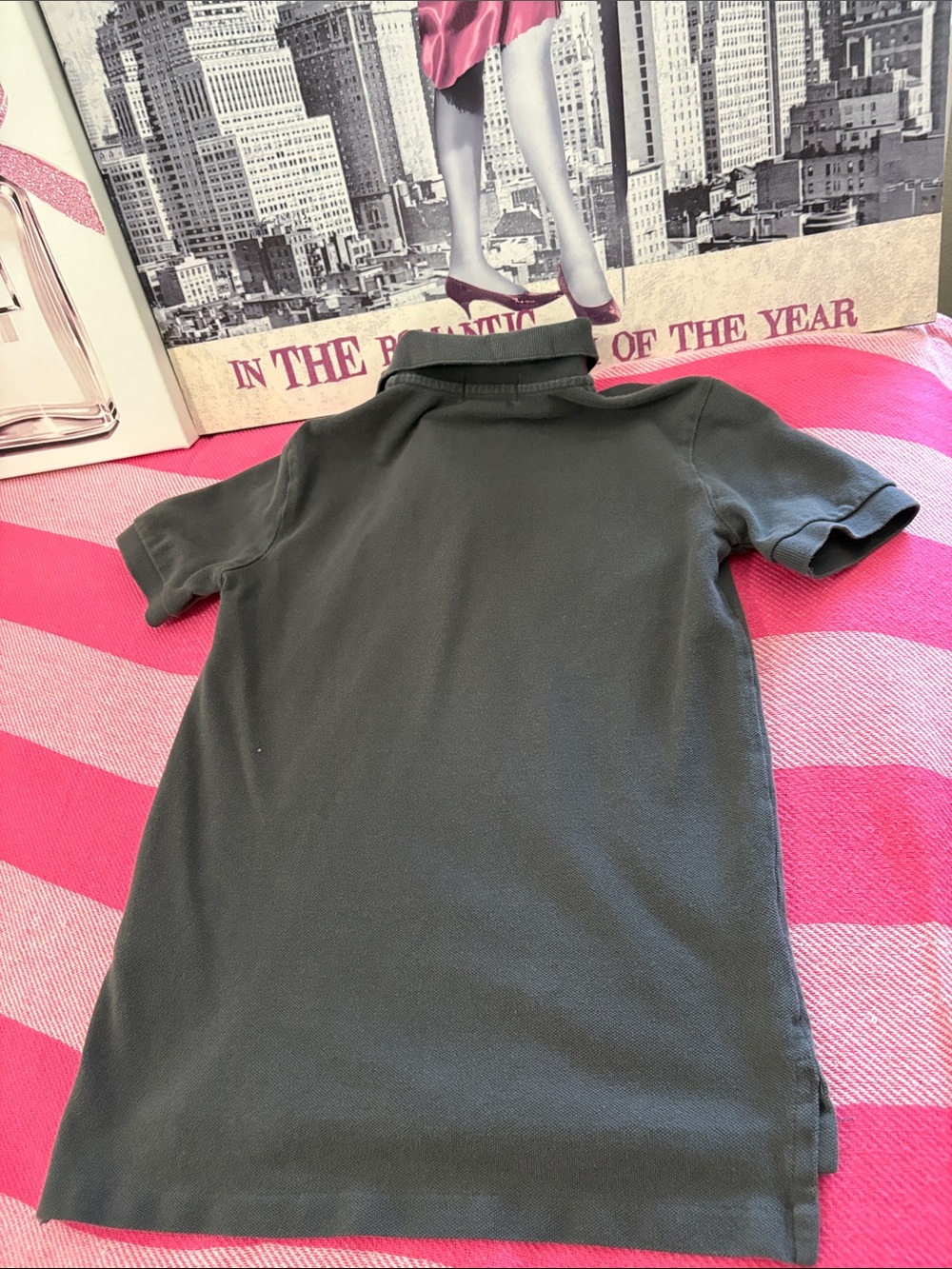 Polo by Ralph Lauren Dark Green Short Sleeve Polo with Light Blue Pony - Picture 3 of 5